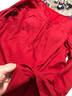 MsShe【全棉】大碼女裝2025秋裝胖mm蕾絲拼接免穿文胸家居服套裝 中國紅色現貨 4XL 曬單實(shí)拍圖