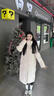 雅鹿時(shí)尚運動(dòng)長(cháng)款羽絨服女2025新款蓄熱加厚中長(cháng)款休閑90鴨絨保暖外套 奶茶色 M 【推薦105-120斤】 曬單實(shí)拍圖