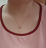 老鳳祥桃花銀項鏈女生2025新款吊墜小眾輕奢飾品情人節生日禮物女友老婆 曬單實(shí)拍圖