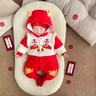 迪士尼（Disney）寶寶拜年服嬰兒衣服大紅新年純棉爬服連體衣嬰幼兒120g夾棉哈衣 醒獅 【三層加厚120g棉】 80碼【建議寶寶體重：15-19斤】 曬單實(shí)拍圖