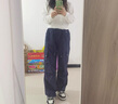 紅蜻蜓美式藏青色工裝褲女春秋2025新款束腳高腰闊腿休閑褲傘兵褲子 藏青色 【常規款】 建議身高158-169cm L （建議體重 109-118斤） 曬單實(shí)拍圖