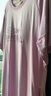 JOAE【100%純棉帶胸墊】女士睡衣女睡裙夏季可外穿家居服 優(yōu)雅淺紫2XL 曬單實(shí)拍圖