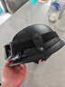 KEAZ摩托車(chē)頭盔復古半盔德式鋼盔3C認證電動(dòng)車(chē)安全帽四季通用頭盔男女 復古黑配復古鏡 L（58-59cm） 曬單實(shí)拍圖