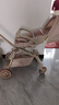 XUM遛娃神器嬰兒推車0-6歲用折疊可坐可躺帶減震雙向高景觀溜娃車 六重減震|加高防護|全棚 卡其色 曬單實拍圖