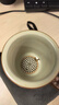 金鑲玉仿宋汝窯茶杯 陶瓷帶過濾茶水杯馬克杯辦公家用泡茶具 纏枝蓮青花 曬單實(shí)拍圖