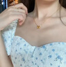 寓銀匠小蠻腰項鏈金包銀H字母吊墜鎖骨鏈輕奢小眾設計送女友情人節禮物 H字母套鏈*長(cháng)45cm 總重約4.8克*包金0.6克 曬單實(shí)拍圖