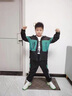 奧特曼童裝男童套裝春秋新款洋氣兒童運(yùn)動(dòng)服兩件套中大童帥氣連帽外套潮 黑色 120 建議110-120cm6-7歲 曬單實(shí)拍圖