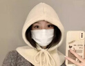 趣木也韓國巴拉克拉法帽子冬季保暖圍脖一體情侶圍巾護耳毛線(xiàn)帽毛線(xiàn)針織 寬松一體【潮流卡】 曬單實(shí)拍圖