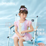 JELLYBABY女童泳衣夏季2024新款女寶寶海邊美人魚(yú)夏裝飛袖甜美兒童連體泳裝 彩色 100 CM 曬單實(shí)拍圖