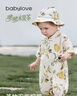 babylove嬰兒連體衣夏季竹棉山茶紗布和尚服新生兒寶寶衣服薄款透氣哈衣 曬單實(shí)拍圖