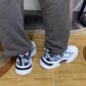 森馬男鞋夏季透氣防滑防臭休閑運(yùn)動(dòng)跑步鞋青少年厚底增高小白老爹潮鞋 白藍(lán) 42 曬單實(shí)拍圖