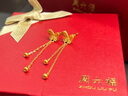 周六福蝴蝶5G工藝黃金耳墜女耳飾生日禮物計價(jià)A0913799 一對 約2.62g  曬單實(shí)拍圖