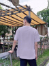 名創(chuàng)優(yōu)品（MINISO）涼感t恤男短袖夏季潮流設(shè)計(jì)感字母體恤青少年抗菌親膚索羅娜半袖 藤蘿紫(mt北極星) L /175(推薦120-140斤) 曬單實(shí)拍圖