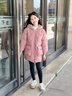 G.DUCKKIDS小黃鴨女童羽絨棉服新款洋氣女孩加厚冬裝中大兒童棉衣中長(cháng)款外套 熊耳朵棉衣黃色加厚保暖 140碼建議身高130cm左右 曬單實(shí)拍圖