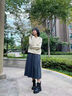 紅蜻蜓松弛感針織開衫女2025年秋冬新款高級(jí)復(fù)古紐扣上衣寬松外套毛衣 燕麥色 均碼 建議80-140斤 曬單實(shí)拍圖