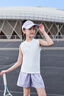 moonkids童裝女童短褲套裝2025夏季運(yùn)動(dòng)速干衣兒童羽毛球背心冰絲訓(xùn)練服 18518紫色短褲 130 cm 曬單實(shí)拍圖