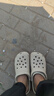 名創(chuàng)優(yōu)品（MINISO）洞洞鞋女男夏季外穿沙灘涼鞋防滑厚底踩屎感包頭涼拖鞋骨白38-39 曬單實(shí)拍圖