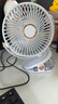 卡培登6寸USB小風(fēng)扇/電風(fēng)扇桌面/小電扇/小臺(tái)扇便攜迷你手持夾子睡眠小風(fēng)扇辦公室宿舍桌面戶外可用 白色 曬單實(shí)拍圖
