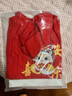 PURCOTTON全棉時(shí)代新生嬰兒衣服夏季薄款滿月寶寶百天衣服百歲日宴周歲紅色 夏季短袖平安喜樂(lè) 帽子+薄襪子 59cm 8-11斤可穿 曬單實(shí)拍圖
