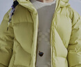 迷你巴拉女童中長(cháng)款羽絨服冬季寶寶時(shí)尚輕薄保暖兒童連帽外套 黃綠41190 90 cm 曬單實(shí)拍圖