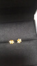 中國黃金（CHINA GOLD）黃金耳釘女士999足金雪花耳釘七夕情人節禮物送女友老婆 足金雪花耳釘約1.2g【甄選禮盒】 曬單實(shí)拍圖