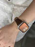 腕美主義適用蘋(píng)果手表表帶s11皮質(zhì)applewatchs10馬蹄扣iwatchs9經(jīng)典棕apple watchs8卡扣秋冬se3女款高級感 【素皮】仿羊皮-小蠻腰款圓扣-咖色 適用：iwatch【42 曬單實(shí)拍圖