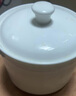 斯凱綈（Sky Top）陶瓷燉盅隔水帶蓋碗骨瓷湯盅蒸蛋羹燕窩盅家用單人份純白300ml 曬單實(shí)拍圖