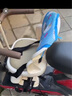 FGHGF電動(dòng)車兒童座椅前置電瓶摩托車坐椅電車通用安全寶寶嬰兒小孩坐凳 全包圍【米白色】 一鍵旋轉(zhuǎn) 8個(gè)月-3歲 曬單實(shí)拍圖