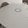 流晶石實(shí)木餐桌椅組合電磁爐伸縮折疊飯桌方圓兩用家用吃飯桌子 一桌4椅-軟包椅【帶電磁爐款】 曬單實(shí)拍圖
