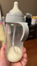 愛(ài)得利（evorie） 玻璃奶瓶 嬰兒奶瓶寬口徑帶手柄帶吸管奶瓶300ml （6個(gè)月+） 曬單實(shí)拍圖
