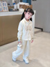 G.DUCKKIDS女童春秋款國風(fēng)套裝2025新品洋氣小女孩秋季兩件套兒童秋裝運動(dòng)服 米色 120 cm 曬單實(shí)拍圖