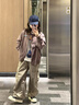 SNYDER WEAR美式外套女紫色工裝外套女秋季新款學(xué)院風(fēng)小個子刺繡棒球服外套女 淺紫色  S 建議90斤左右 曬單實拍圖