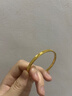 夢(mèng)金園七夕情人節(jié)黃金手鐲蝴蝶車(chē)花素圈5D硬金足金鐲子送女友生日禮物 54圈口-約5.4g 曬單實(shí)拍圖