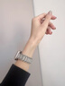 Z&Y適用蘋果iwatch10表帶applewatch9/8/7金屬鑲鉆腕帶Ultra2/1夏天時尚輕奢女款 銀色滿鉆款+鑲鉆硬殼 適用iwatch1042MM表盤 曬單實拍圖