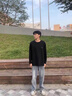 倉石一樹(shù) KAZUKI KURAISHI倉石一樹(shù)2025白色簡(jiǎn)約長(cháng)袖T恤男春秋季新款寬松百搭圓領(lǐng)衛衣上衣黑色XL 曬單實(shí)拍圖