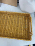 瑜品佳托盤(pán)長(cháng)方形家用客廳大號茶盤(pán)餐廳面包點(diǎn)心盤(pán)仿藤編雙耳水果收納盤(pán) 編織收納筐大號【35*25*5cm】 曬單實(shí)拍圖