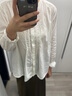 無(wú)印良品（MUJI） 女式 棉紗 長(zhǎng)袖罩衫 女士襯衫襯衣內(nèi)搭女裝25年秋季BC2O7A5A 米白色 M （160/84A） 曬單實(shí)拍圖