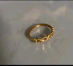 中國黃金（CHINA GOLD）黃金戒指女足金四葉草戒指首飾素圈指環(huán)七夕情人節(jié)生日禮物送女友 足金戒指 約2.2g【玫瑰禮盒】 曬單實拍圖