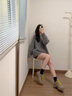 愛(ài)步（ECCO）休閑鞋女 輕盈舒適百搭厚底增高單鞋牛皮女鞋 蹤跡220713 巖石灰22071355294 37 曬單實(shí)拍圖
