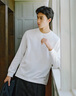 森馬（Semir）王安宇同款|長袖T恤男純棉打底衫純色情侶冬上衣寬松109725101201 曬單實拍圖