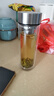 富光尊爵玻璃杯 男女士雙層水杯 高硼硅玻璃 304茶隔杯子泡茶杯400ml 曬單實(shí)拍圖