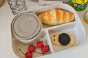 沃德百惠（WORTHBUY）飯盒可微波爐加熱小學(xué)生上班族便攜餐盒分格便當(dāng)盒帶湯碗 卡其蓋 曬單實(shí)拍圖