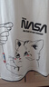 NASA GISS短袖t恤男夏季假兩件上衣卡通印花男士寬松圓領(lǐng)半袖 白色 M  曬單實(shí)拍圖