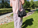 Kipling【七夕禮物】男女款25秋冬新款輕便斜挎包百納牛角包GABBIE/GABB GABB S-黑皮諾色 曬單實(shí)拍圖