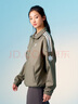 adidas情侶款復古風(fēng)梭織立領(lǐng)夾克外套男女秋季阿迪達斯官方三葉草 巖層橄欖綠 L 曬單實(shí)拍圖