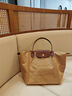 瓏驤（longchamp）女士小鹿色錦綸可折疊長柄小號手提餃子包 L2605 089 P86 曬單實拍圖