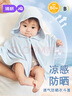 婧麒（JOYNCLEON）嬰兒防曬衣小月齡寶寶夏季防曬斗篷透氣男女兒童防曬衣外套空調衫 奶油藍 73 cm【0-1歲】 曬單實(shí)拍圖