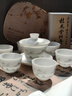 尚置冰種玉瓷茶具套裝泡茶器全套蓋碗茶壺茶杯高檔禮盒送長(cháng)輩伴手禮 玉瓷映山-素燒蓋碗套組【禮盒裝】 10頭 曬單實(shí)拍圖