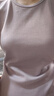 森馬（Semir）短袖t恤女短款修身圓領(lǐng)內(nèi)搭25夏涼感收腰V領(lǐng)上衣辣妹109325100006 曬單實(shí)拍圖
