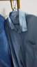 貓人（MiiOW）男士長袖襯衫休閑寬松春夏季純棉襯衣外套潮流日系工裝秋款上衣服 淺藍(lán) 2XL 曬單實(shí)拍圖
